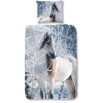 Good morning Dekbedovertrek White Horse 140x220 flanel kids nr.2416 multi