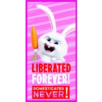 The Secret Life of Pets Liberated Strandlaken 70 x 140 cm Roze