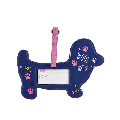 Floss & Rock Bagage Label Hond 15 x 10 cm Met Naamkaartje