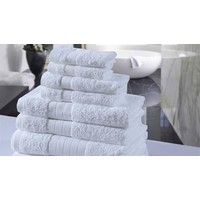 Good morning Emotion badtextiel - Set van 8 - Katoen - Wit