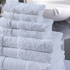 Good morning Emotion badtextiel - Set van 8 - Katoen - Wit