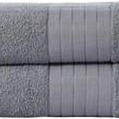 Good morning Emotion badtextiel - 2-delig - Katoen - Zilver 70x140