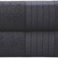 Good morning Emotion badtextiel - 2-delig- Katoen - Antraciet 70x140