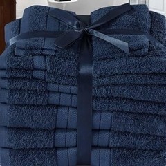 Good morning Emotion badtextiel - Set van 8 - Katoen - Denim