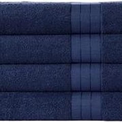 Good morning Emotion badtextiel - 4-delig - Katoen - Denim 50x100