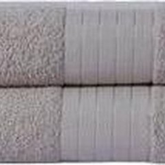 Good morning Emotion badtextiel - 2-delig- Katoen - Steen 70x140