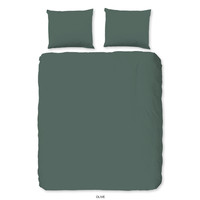 Good morning Dekbedovertrek Olijf - katoen