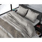 Sleeptime Dekbedovertrek  FlanelStone Stripe Taupe