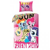 My little Pony Dekbedovertrek Friendship Eenpersoons (Let op - Met extra grote sloop 70x90cm) Katoen