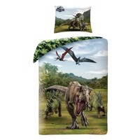 Jurassic World Dekbedovertrek Camo Eenpersoons (Let op - Met extra grote sloop 70x90cm) Katoen