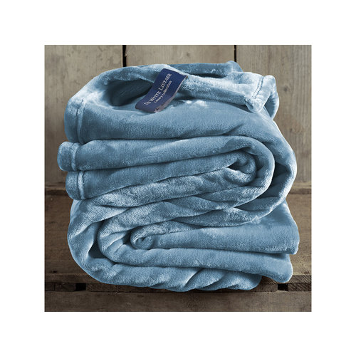 De Witte Lietaer Fleece plaid Cosy 150 x 200 cm 100% polyester Blauw