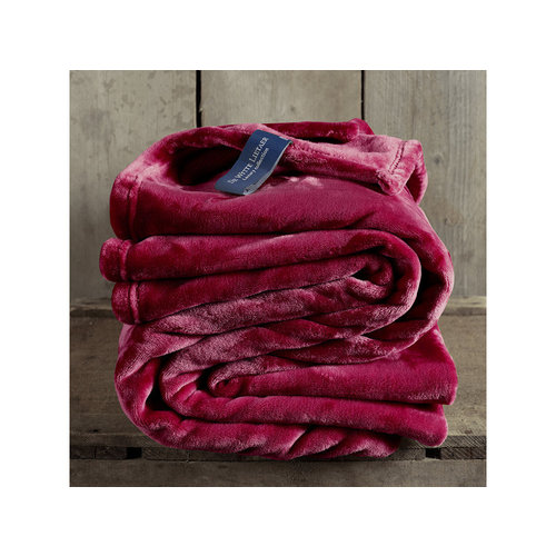 De Witte Lietaer Fleece plaid Cosy 150 x 200 cm Beet red