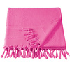 De Witte Lietaer Hamam strandlaken met flosjes Fjara 100 X 180 cm Fuchsia