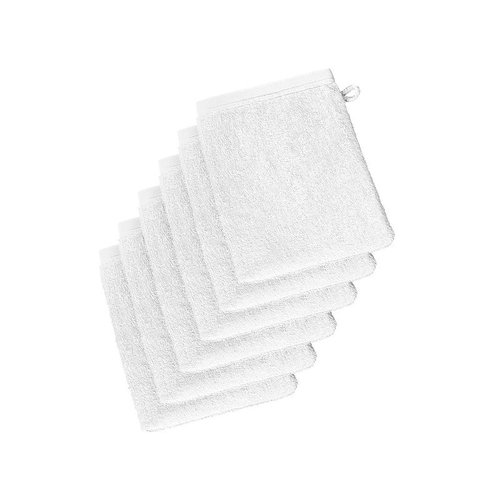 De Witte Lietaer Washandjes Imagine White 16.5 x 22 cm 6 stuks Katoen