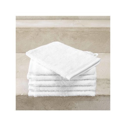 De Witte Lietaer Washandjes Imagine White 16.5 x 22 cm 6 stuks Katoen