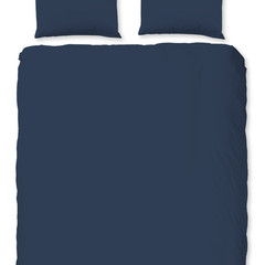 HIP Dekbedovertrek katoen-satijn Donkerblauw