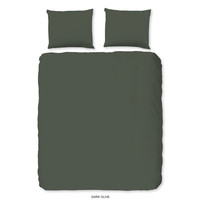 HIP Dekbedovertrek katoen-satijn Donkerolijf