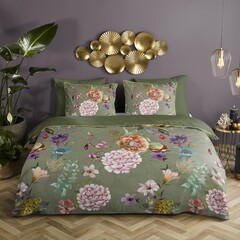 Descanso Dekbedovertrek Parma - organic nr.20017 olijf