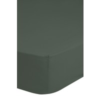 HIP Hoeslaken 90x200 katoen-satijn d.olijf