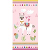 Good morning Strandlaken Lama  75x150 poly velours kids nr.6334 pink