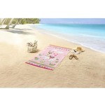 Good morning Strandlaken Lama  75x150 poly velours kids nr.6334 pink