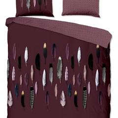 Good morning Dekbedovertrek- Feathers - nr.30011 bordeaux