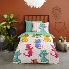 Good morning Dekbedovertrek Dragons - 140x220 kids nr.30063 multi