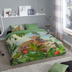 Good morning Dekbedovertrek Jungle - nr.30046 groen