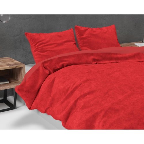 Sleeptime Dekbedovertrek Velvet Uni Red