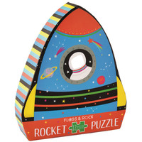 Floss & Rock Raket Puzzel 12 st. 19 x 30 cm