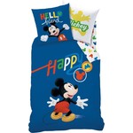 Disney Mickey Mouse Dekbedovertrek Happy Eenpersoons 140  x 200 cm Katoen