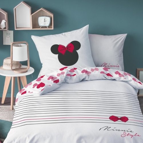 Disney Minnie Mouse Dekbedovertrek Style Eenpersoons 140  x 200 cm Katoen