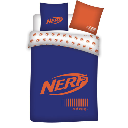 Nerf Dekbedovertrek Recharging - Eenpersoons - 140  x 200 cm - Bio Katoen