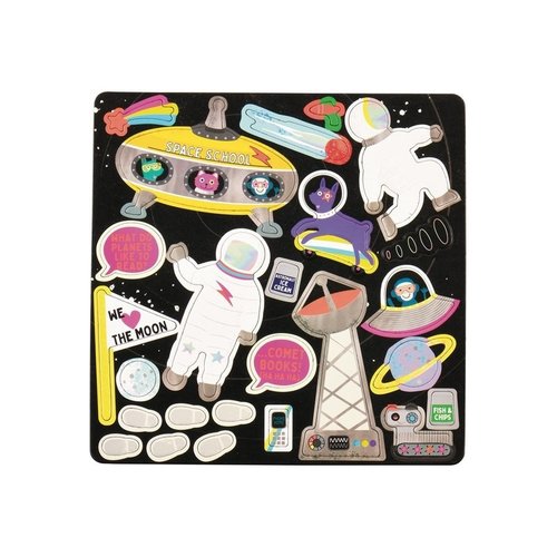 Floss & Rock Spelletjesdoos Space 4-in-1 19,5 x 19,5 cm