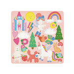 Floss & Rock Spelletjesdoos Regenboog Fee 4-in-1 19,5 x 19,5 cm