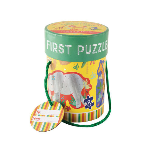 Floss & Rock Jungle puzzels 11 x 15 cm 4 stuks