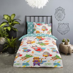 Good morning Dekbedovertrek -  Superhero - kids nr.30229 multi
