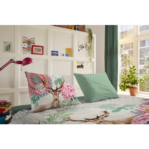 HIP Dekbedovertrek 140x220 flanel nr.6633 multi