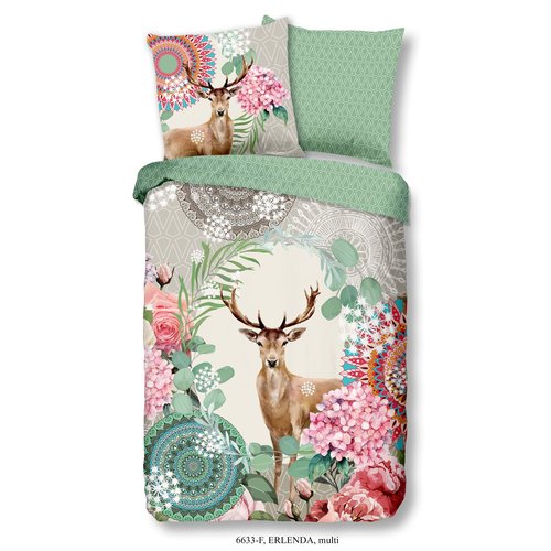 HIP Dekbedovertrek 140x220 flanel nr.6633 multi