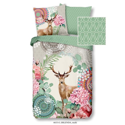 HIP Dekbedovertrek 140x220 flanel nr.6633 multi