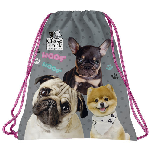 Cleo & Frank Gymbag Woof Woof - 41 x 35 cm - Polyester