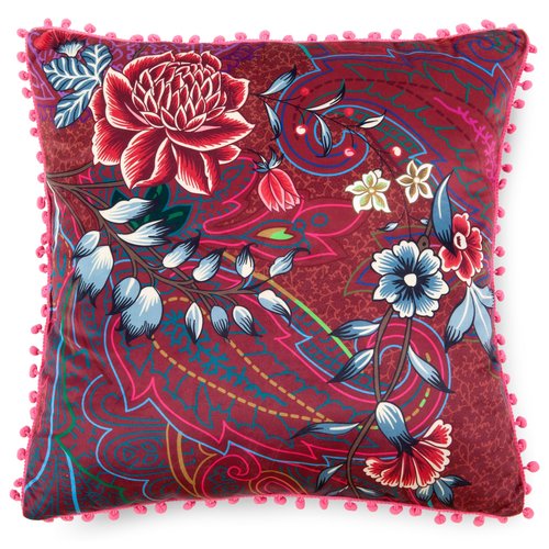 Happiness Gevuld kussen  1-48x48 polyester Happiness nr.20037 rood