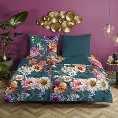 Descanso Dekbedovertrek Novara Descanso organic nr.30110 petrol