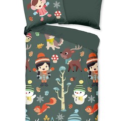 Good morning Dekbedovertrek Fun - kids Good Morning nr.30241 groen