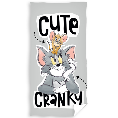 Tom and Jerry Strandlaken Cute and Cranky - 70 x 140 cm - Katoen
