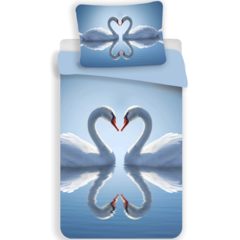 Animal Pictures Dekbedovertrek Zwaan - (Let op - Met extra grote sloop 70x90cm) - Polyester