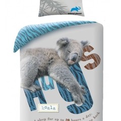 Animal Planet Dekbedovertrek Koala - (Let op - Met extra grote sloop 70x90cm)  - Katoen