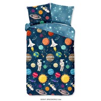 Good morning Dekbedovertrek Family flanel - kids nr.30139 blauw