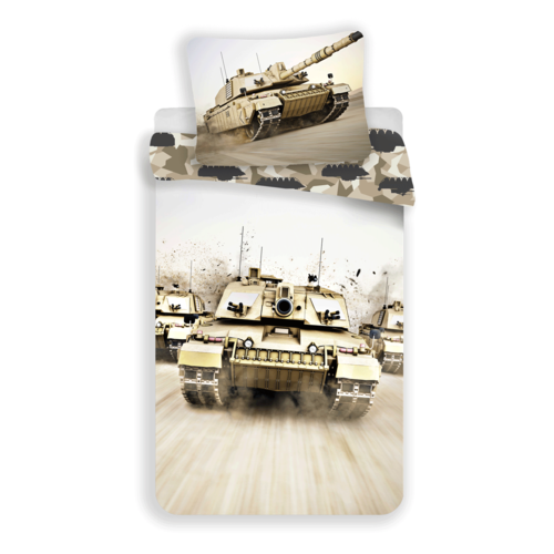 Tank Dekbedovertrek Camouflage - (Let op - Met extra grote sloop 70x90cm) - Katoen