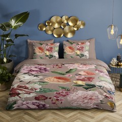 Descanso Dekbedovertrek Fiori - organic nr.30228 taupe